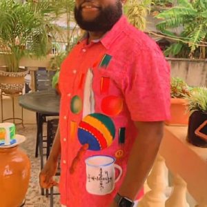 Chemise Homme Rouge Art Tropical