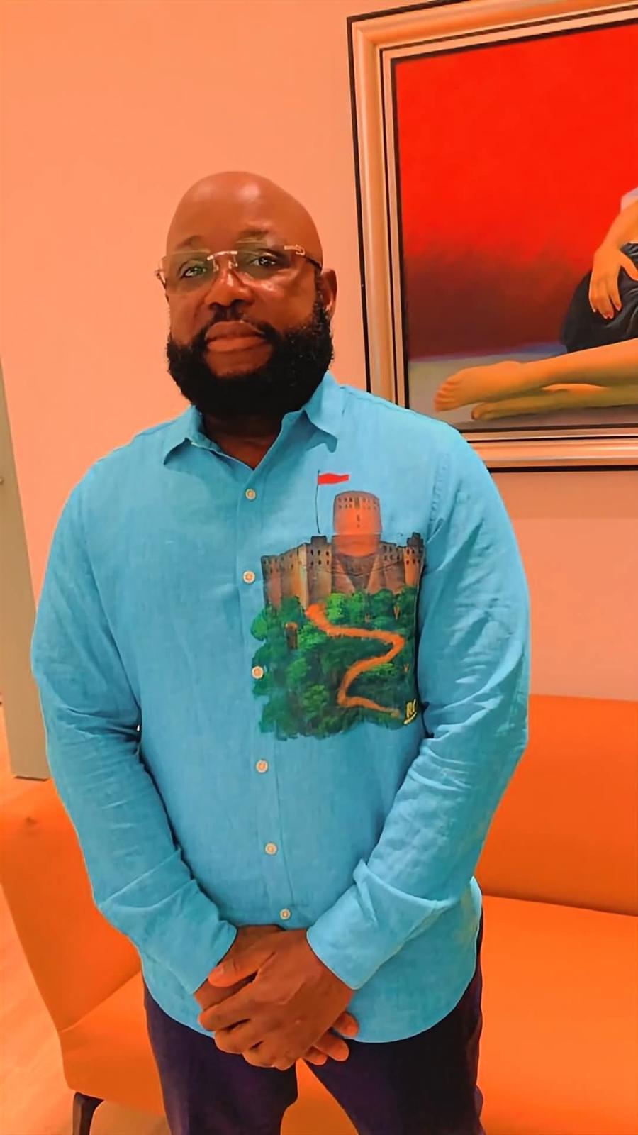 Chemise Homme Bleue Art Créole
